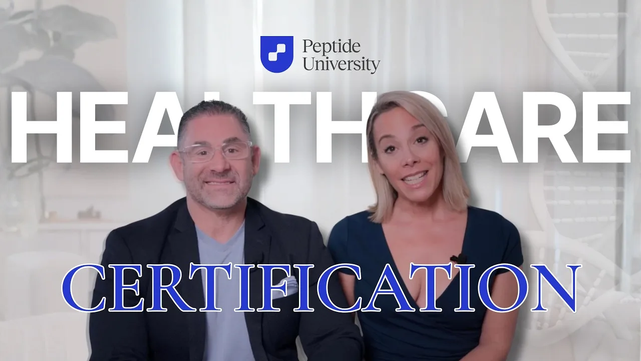 Dr. Melissa and Michael discussing why peptide certification matters