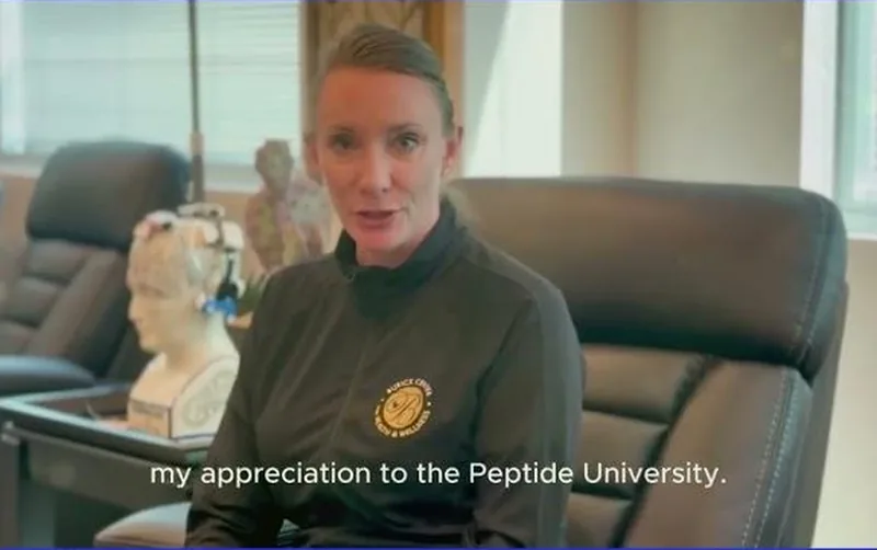 Christy speaking about Peptide University